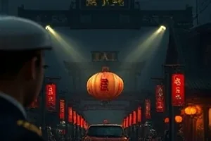 《静默航线》剧照，货轮甲板与昏黄海面