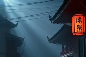 《夜行者手记》剧照，夜色中的街灯与长影
