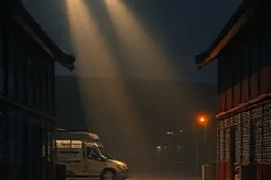 《长夜电台》剧照，直播间麦克风与红色指示灯